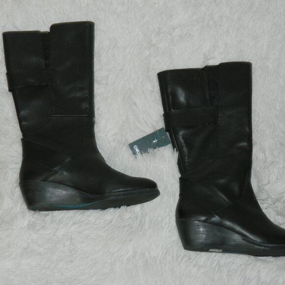 Emu Boots Black Leather Tall Style Allira Boots Size 7 - Picture 11 of 13